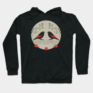 Two Symmetrical Birds Hoodie